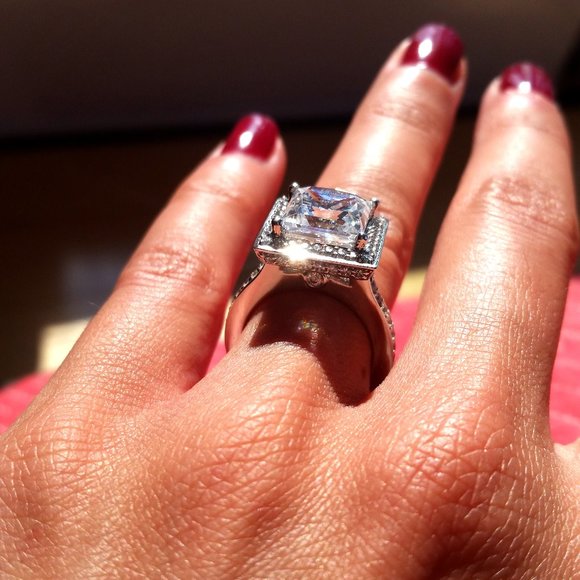 AIG CERTIFIED Lab Grown 4ct Princess Cut Diamond - Picture 7 of 11